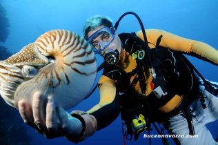 nautilus y buceadora