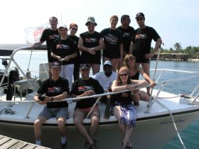 grupo en Roatan Las Islas de la Bahia en Honduras